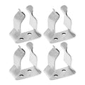 Saihisday Stainless Steel Boat Hook Spring Clamp Holder Spring Clip Silver Bracket Clip for for Boat Hook, Boat Pole, Gaff, Fishing Rod, Oar, Paddle, Brooms - size: Big