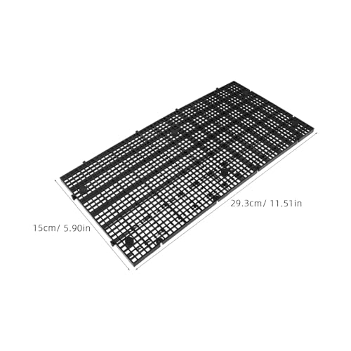 BESPORTBLE 10pcs Aquarium Fish Tank Divider Plastic Grid Panel 30x15cm Black Bottom Filter Mesh Partition for Breeding Separation and Fish Isolation