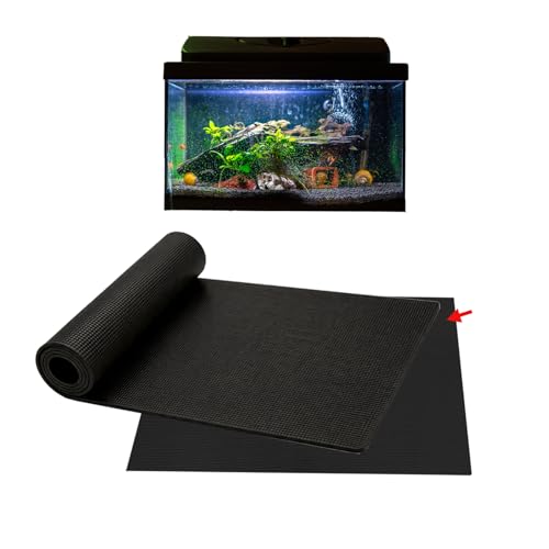20 Gallon Aquarium Leveling Mat,23.6 x 11.8in Fish Tank Mat for Under Tank Shock Absorbing Non Slip Heavy Weight Support Neoprene Fish Tank Foam Pad,Cut-to-Size,6mm,1PACK