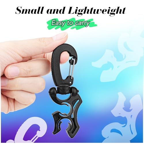 3 Pieces Scuba Hose Holder Clip, Double BCD Hose Diving Clips with Snap Hook Buckle for Scuba Diving Snorkeling Equipment Accessories - color: Black