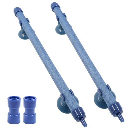2-Piece 7-Inch Blue Fish Tank Air Stone Bar Air Pump Aquarium Bubble Wall Tube for Fish Tank Bubble Release Diffuser Bar - size: 7"