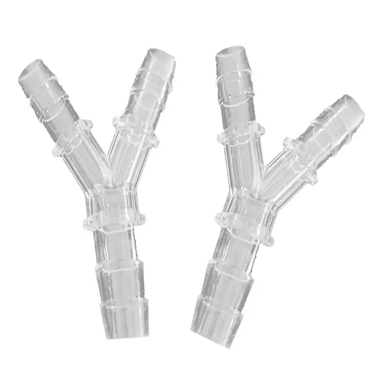 5 Pcs Aquarium Air Pump Connectors Y-Shaped Air Valve 3 Way Airline Tubing Plastic Barb Equal Hose Anti-Shedding Fish Tank Tube Adapters Splitter