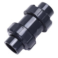 DERNORD 1" UPVC True Union Ball Check Valve with Full Port, EPDM Seals, Rated at 200 PSI, 1 Inch Socket - size: 1 Inch