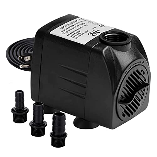Simple Deluxe 400 GPH Submersible Water Pump with Adjustable Intake, 30W durable fountain water pump for Fish Tank, Hydroponics, Fountains, Ponds, Aquariums - size: 400 GPH (Adjustable Intake)