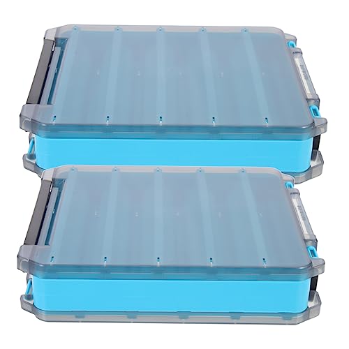 Happyyami Fishing Kit Bait Box Storage Fishing Accessories Containers Sturdy Impact-resistant - color: Sky-blue
