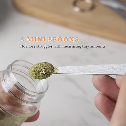 12PCS Measuring Cups and Spoons Set, 7 Stainless Steel Nesting Measuring Cups & 5 Mini Measuring Spoons for Cooking Baking, Dry and Liquid Ingredients Measurement - size: 12PCS Set