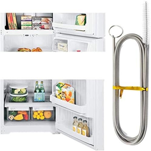 Extra Long Pipe Tube Cleaner Fridge Drain Pipe Dredging Tool Flexible Drain Brush Skinny Tube Spiral Cleaning Brush Drinking Straw Cleaner Brush Nylon Spring Aquarium Filter Brush 155CM (2)