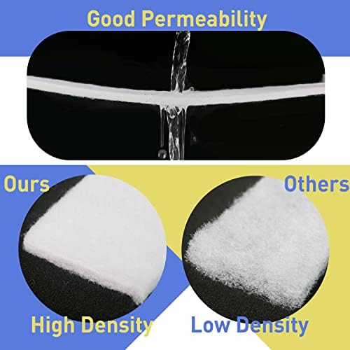 Aquarium White Filter Floss Pad for Fish Tank Premium Polyester Fiber Filter Media 0.28 * 0.39 * 39IN 2PSC