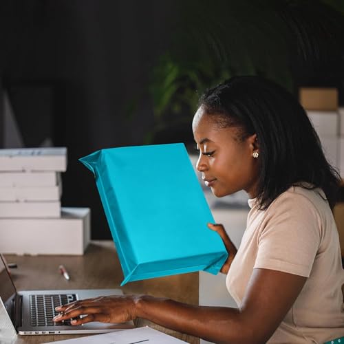 Poly Mailers 10x13 inch 200 Pcs, Blue Plastic Mailing Envelopes with 2.4mil Thickness, Waterproof and Tear-resistant Shipping Bags for Clothing, Tamper Proof Self-Seal Mailers Poly Bags - color: Blue, size: 10x13 Inch 200 Pcs