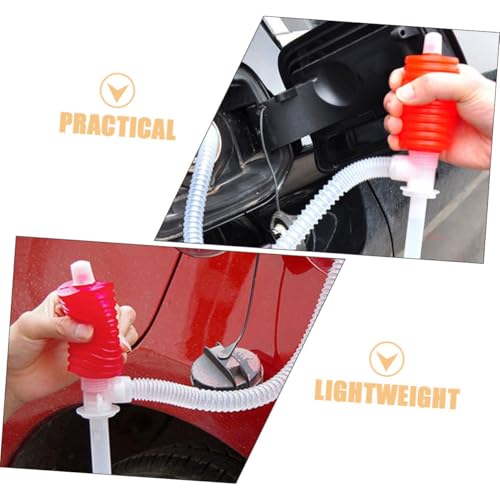Levemolo 2 Pcs Manual Gas Siphon Hose Pump for Car Fuel Transfer Hand-operated Oil Siphon Tube with Fast Suction Multiuse Fluid Transfer Pump for Oil Change
