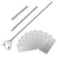 SunGrow 25" Aquarium Glass Cleaner, with 10 Replaceable Stainless Steel Blades, Cleaning Glass Stovetops, Removing Stickers & Labels, Tiles Grout Residue, Scraping Paint & Wallpaper