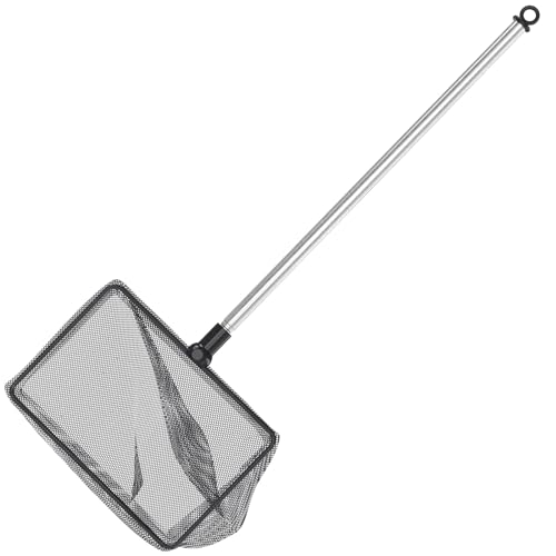 Pawfly Aquarium Fish Net with Extendable 9-24 Inch Long Handle for Betta Fish Tank Small Koi Pond and Pool