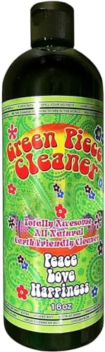 Green Piece® Glass Cleaner 2 Bottles (Made in USA)-16 oz with 1Purple Psychedelic Plug Set - Excellent for Cleaning and Smell Proofing - style: 16 Fl Oz (Pack of 2) + 3 Purple Psychedelic Plugs