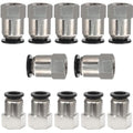 3/8 Air hose fittings, Push to Connect Air fittings Female Straight 3/8 Inch Tube OD x 1/4 NPT Thread Fitting (Pack of 10) - size: OD 3/8 - NPT 1/4, style: Female thread