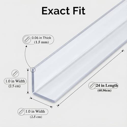 6PCS Clear Self-Adhesive Night Stand Corner Protectors，Corner Guards & Edge Protector for Wall Door Frame Cabinet Baseboard & Door, Table, Stair (2.5x60.96cm/1.0x24in) - color: Clear, size: 2.5x60.96cm/1.0x24in