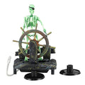 Mesee Aquarium Pirate Captain Decoration, Skeleton Seaman Landscape Fish Tank Decor, Undersea Air-driven Aquatic Ornament Decorations for Home Fishing Tank/Arts Crafts/Decorating