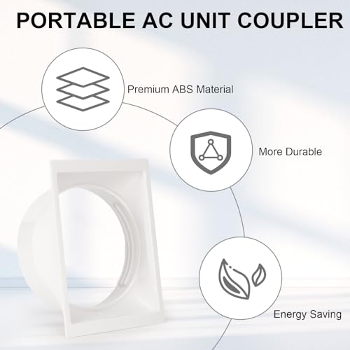 Portable AC Exhaust Hose Coupler 5.9 inch Air Conditioner Unit Vent Tube Connector Portable Air Conditioning Interface Adapter Accessories Parts (AA03) - style: AA03