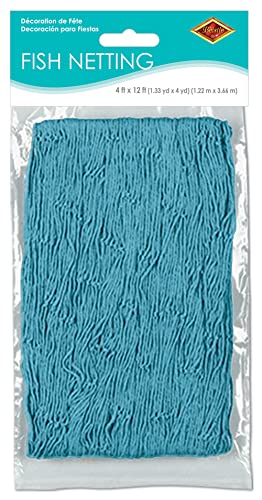 Fish Netting (turquoise) Party Accessory (1 count) (1/Pkg) - color: Turquoise, size: 4' x 12'