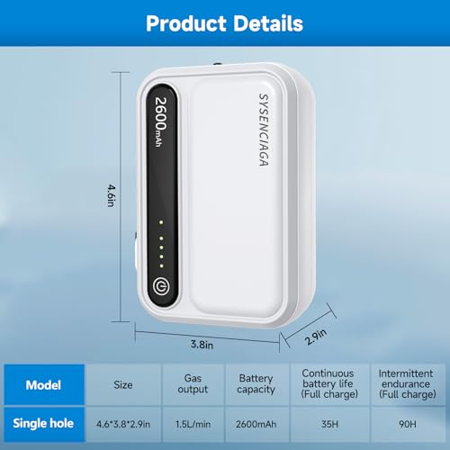 Aquarium Air Pump Rechargeable Aerator for Bait Bucket, Portable Battery Powered Air Pump for Aquarium, Fish Tank Air Pump Bubbler Aerator for Outdoor Fishing - style: 1 outlet 2600mAh