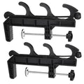 2 Sets Truck Bed Fishing Rod Holder, Holds 4 Rods, Fits 2.36" Thick Rails, Easy Install Kayak & Fly Rod Storage Rack - color: Black, style: 3 Holes