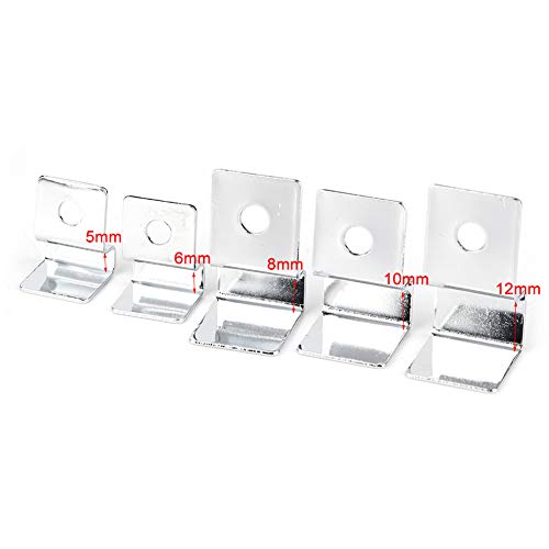 TOPINCN 4Pcs Aquarium Cover Bracket Stainless Steel Fish Glass Cover Clips Fish Lid Holder Support(12mm)