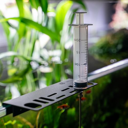 LINLAN Stainless Steel Aquarium Root Fertilizer Injector Kit, 19.6 Inch Long Stainless Needle, 5mL & 20mL Syringes, Precise Liquid Feeding Tool for Freshwater Planted Tanks - size: 19.6''