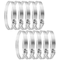 Quickun 10Pcs 2" Stainless Steel Hose Clamp Worm Gear Clamps Adjustable 1.3"-2.24"(33-57mm) Range, Fuel Line Clamp for Water Pipe, Hose Clips, Automative and Mechanical Application - size: 1.30"-2.24"