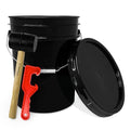 ePackageSupply 5 Gallon Plastic Bucket with Airtight Lid | Made in USA | Food Grade Bucket | BPA-Free | Heavy Duty 90 Mil All Purpose Pail | One 12" Rubber Mallet & One Lid Opener Included | 1 Pack - color: Black, size: 1 Pack