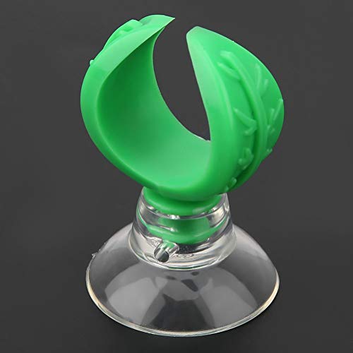 GLOGLOW Aquarium Suction Cup Airline Tube Holders Clips Adjust Shape for Fish Glass 15-18mm Tube Decoration (Green Inner Diameter 14.6mm)