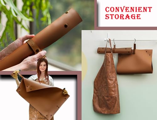 Plant Repotting Mat,Waterproof Leather Plant Transplanting Mats,Indoor Succulent Potting Mat for Change Soil and Watering,Portable Gardening Mats for Transplant and Mess Control (30" X 18",Brown) - color: Brown Leather