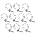 uxcell 10Pcs Double Wire Hose Clamp, 48-55mm Adjustable Stainless Steel Wire Hose Clips with M8 Bolt for Dust Collection Hose, Pump Hose Pipe - size: 48-55mm