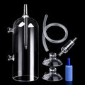 Aquarium Air Bubbler Glass Cup Air Diffuser Dissolved Oxygen Device with Water Tube, Sucker Air Stone, High Dissolved Oxygen for Fish Tank