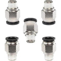 1/2 Air hose fittings, Push to Connect Air fittings Male Straight 1/2 Inch Tube OD x 1/4 Thread Fitting (Pack of 5) - size: OD 1/2 - NPT 1/4, style: Male thread