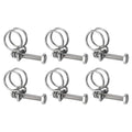 uxcell 6Pcs Double Wire Hose Clamp, 24-27mm Adjustable Stainless Steel Wire Hose Clips with M8 Bolt for Dust Collection Hose, Pump Hose Pipe - size: 24-27mm