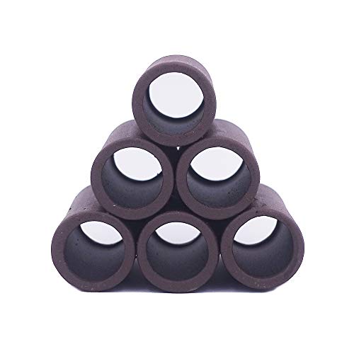 DOHO Aquarium Cave Handmade Brown Ceramic Shelters - Shrimp and Small Fish Habitat, Breeding Tube, Hiding cave - Hideaway Pipes Reduce Stress, Encourage Spawning - Aquarium Decorative Six Holes