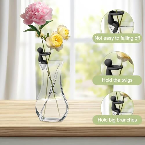 Plant Propagation Buddy, 6pcs Plant Propagation Holder, Plant Cutting Holder Plant Support for Sprouts, Propagation Buddy for Indoor Gardens Or for Stems, Shoots and Cuttings - color: Black-6
