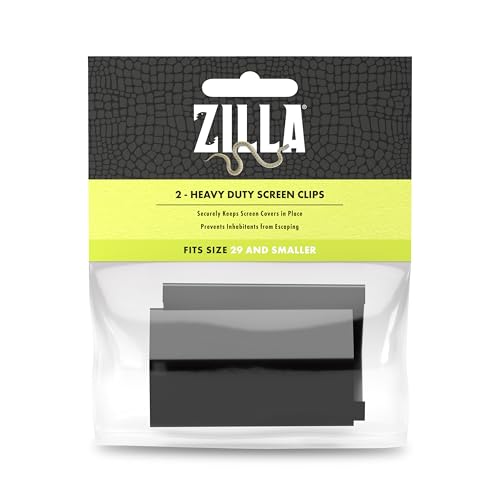 Zilla Heavy Duty Screen Clips, Secures Screen Covers to Terrarium, Fits Size 5 to 29 G, 2 pack, Small - size: Small