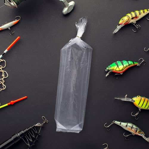 Hemobllo 50pcs Aquarium Fish Shipping Bags 6x34cm Thick Plastic Fish Transport Bags Leak-proof for Live Betta Guppy Transport