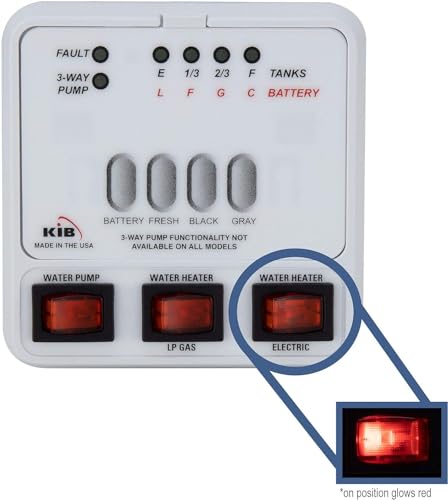RV Tank Sensor Monitor Panel M23 | KIB Replacement | Includes Wire Harness Kit | Level Sensor | Fresh Water or Holding Tank Level Sensor White