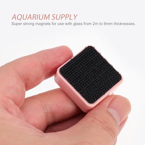 Magnetic Fish Tank Brush 1.25 Inch Aquarium Glass with Scraper for Small Fish Tank Accessories and