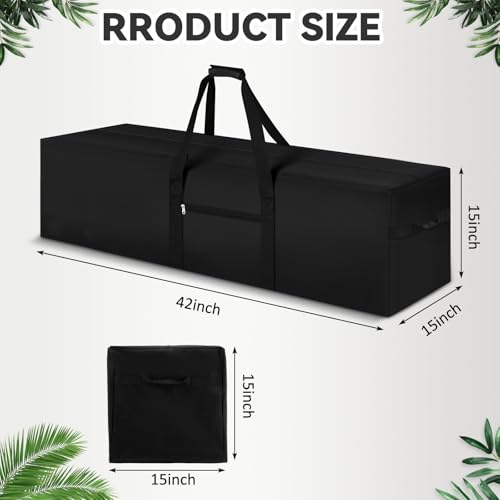 42 x 15 x 15 Inch, 154 L Extra Large Duffle Bag Camping Tent Storage Bag Heavy Duty Waterproof Sports Equipment Carrying Case for Tent Pole Travel Canopy Hammock Tripod Fishing Outdoor Moving - color: Black, size: 42 x 15 x 15 Inch, 154 L