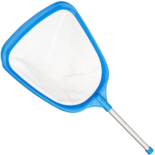 TidyMister Hot Tub Skimmer Spa Net with 12'' Aluminum Pole Ultra Fine Mesh Net Handy Leaf Skimmer for Small Above Ground Pools Pick Up Fine Debris Lightweight Net - size: 12inch