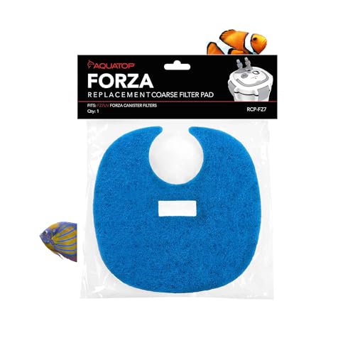 AquaTop Coarse Blue Filter Sponge with Bag & Header - Fits FZ7 Canister Filter - Traps Large Waste for Cleaner Water - Ideal for Fresh & Saltwater - size: FZ7