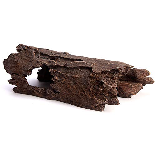Orchid Valley Reptile Hide, Fish Tank Accessories. Medium 10" Hollow Log for Aquarium, Lizard Hide Tank Decoration, Natural Looking Habitat or Betta Fish Tank Decoration for Hiding - size: Medium
