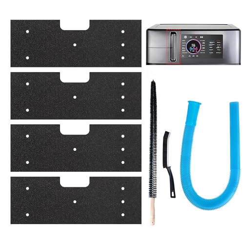 7 Pcs Dryer Vent Cleaner Kit for GE Washer Dryer Combo,Thickened WH01X35719 Lint Filter replacement with dryer vent brush, Dryer Vent Vacuum Hose Attachment,Models: PFQ97HSPVDS