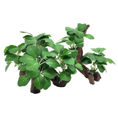 M2cbridge Artificial Fish Tank Plants Aquarium Plant Aquatic Water Grass Foreground Decor(2PCS Large Green) - color: 2pcs Large Green
