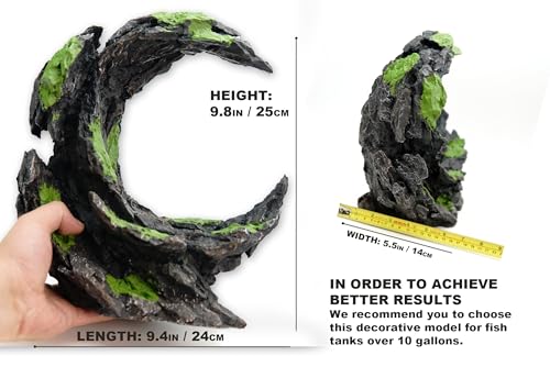 Allcolor Fish Tank Decor Rocks.Aquarium Decoration Model.Easy Superior Aquascape (Moon Valley) - style: Moon Valley