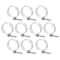 uxcell 10Pcs Double Wire Hose Clamp, 70-76mm Adjustable Stainless Steel Wire Hose Clips with M8 Bolt for Dust Collection Hose, Pump Hose Pipe - size: 70-76mm