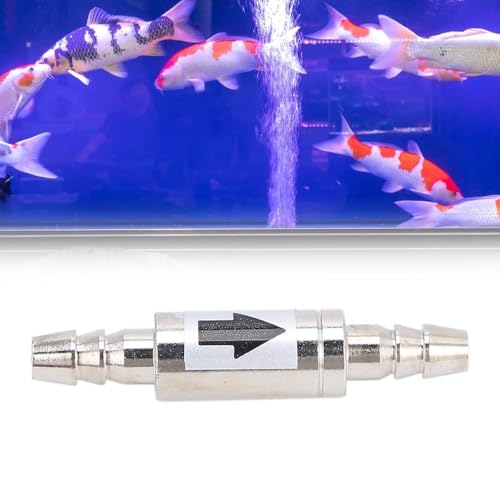 1.6in Stainless Steel 1-Way Valve Aquarium CO2 Check Valve Leak-Proof Water Backflow Prevention for Fish Tank Air Pump
