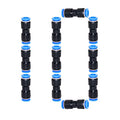Beduan Push to Connect Fitting, 12mm Tube OD Pneumatic Quick Adapter Tubing Air Hose Line Pipe Fitting 10Pcs For 1/2" Tube OD - size: 12mm (10Pcs)